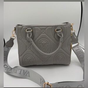 Valentino Quilted Gray Crossbody Bag